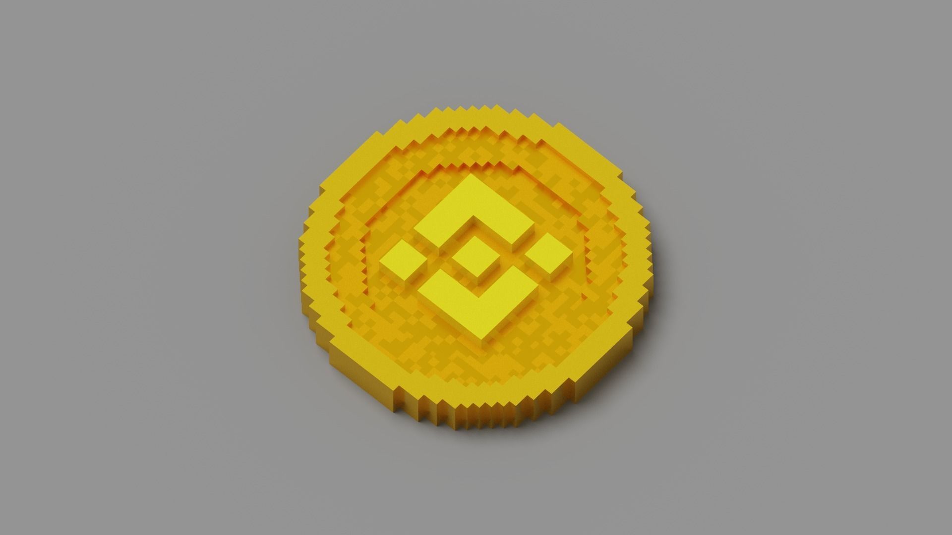 Binance Coin  Low-poly 3D model_16