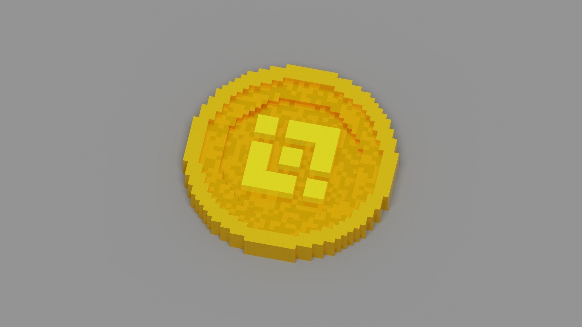 Binance Coin  Low-poly 3D model_12