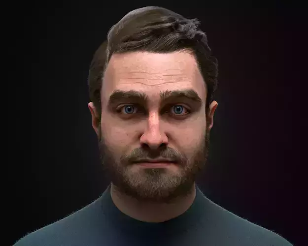 Realistic male head