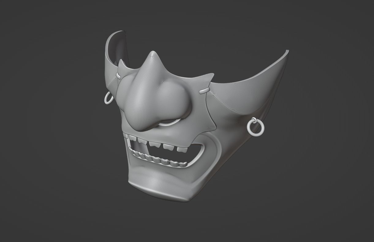 Jin Sakai  mask - Majestic samurai clan from Ghost of Tsushima 3D print model_10