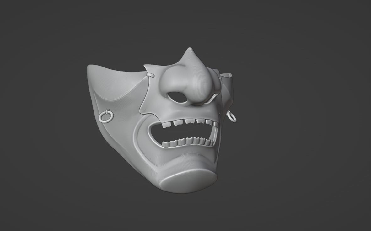 Jin Sakai  mask - Majestic samurai clan from Ghost of Tsushima 3D print model_8