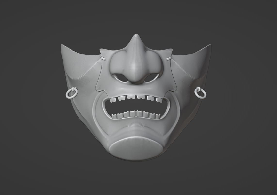 Jin Sakai  mask - Majestic samurai clan from Ghost of Tsushima 3D print model_4
