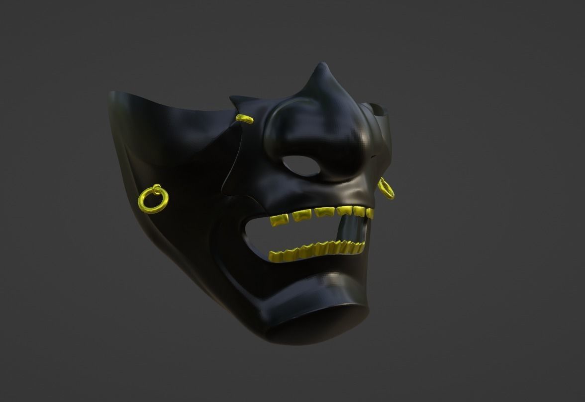 Jin Sakai  mask - Majestic samurai clan from Ghost of Tsushima 3D print model_3