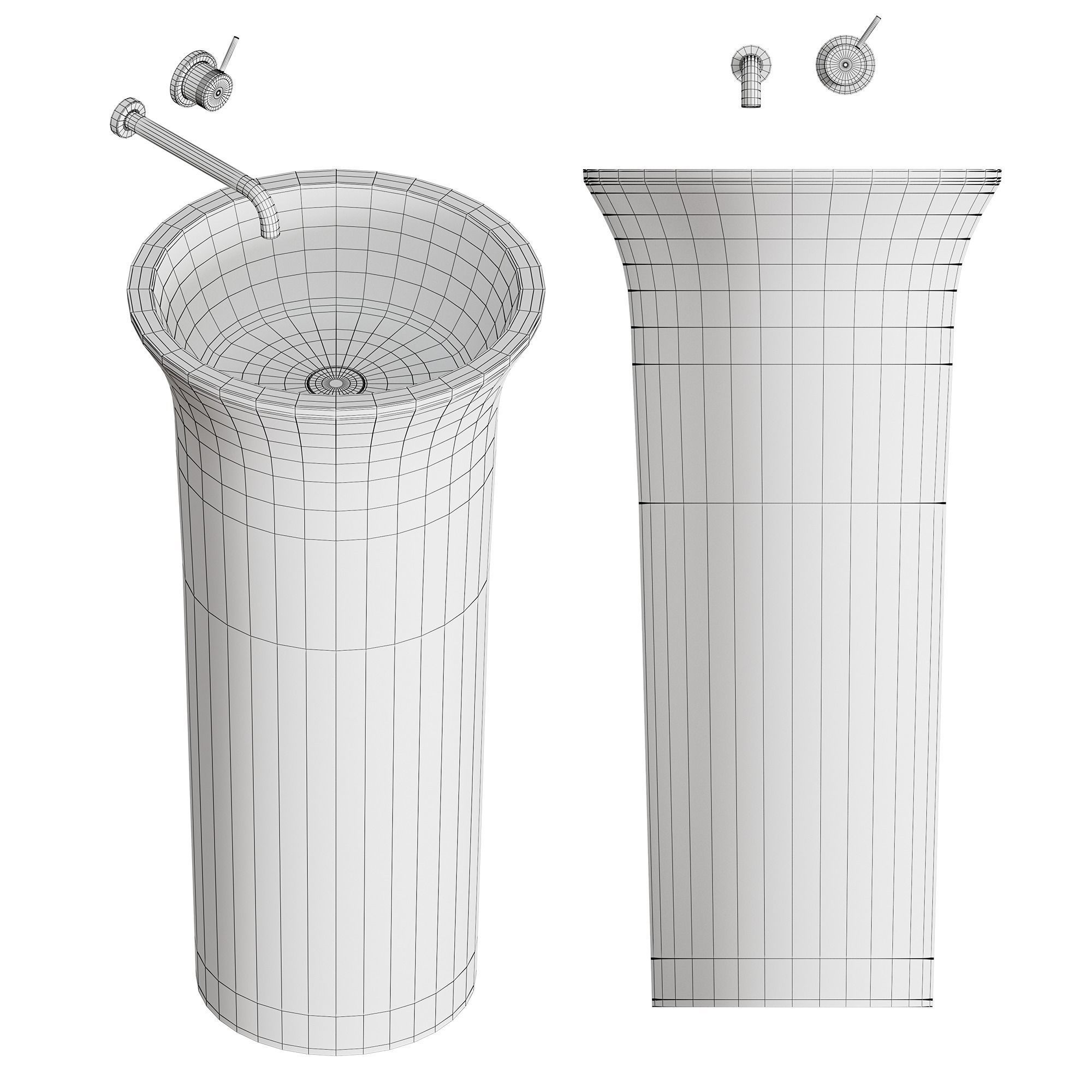 FUNNEL Washbasin by Rexa Design 3D model_6