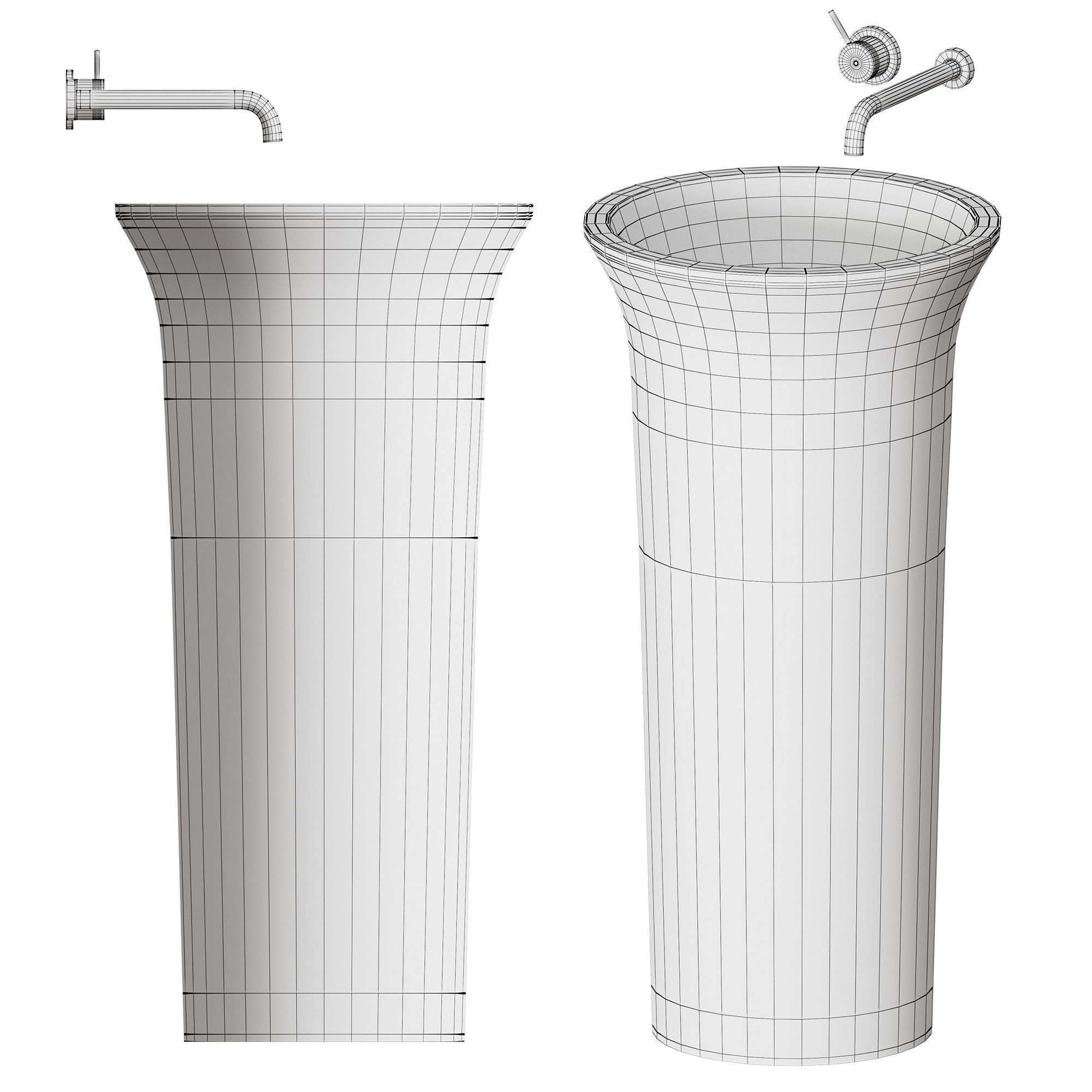 FUNNEL Washbasin by Rexa Design 3D model_5