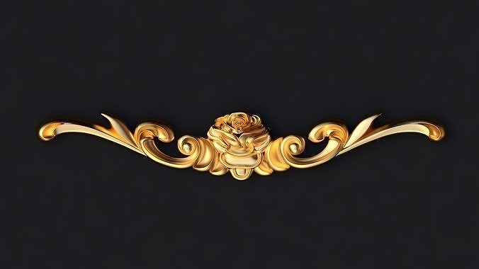 dekor ornate gold lion 3D model