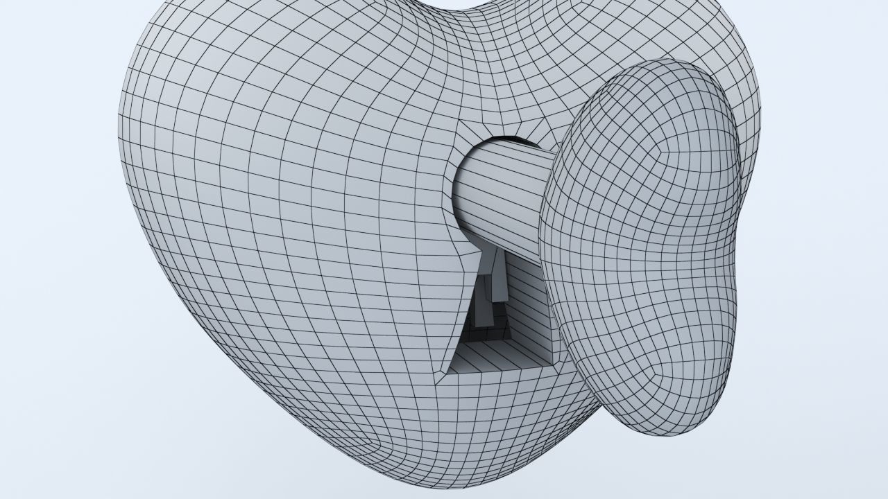Heart shaped Lock for Valentines Day Low-poly 3D model_15