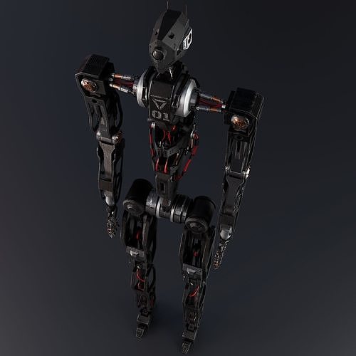 Robot-01 humanoid robot Free 3D model