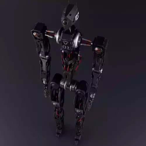Robot-01 humanoid robot Free 3D model