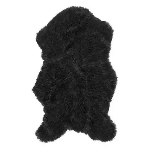 Faux Fur Sheepskin Rug Gray 3D model