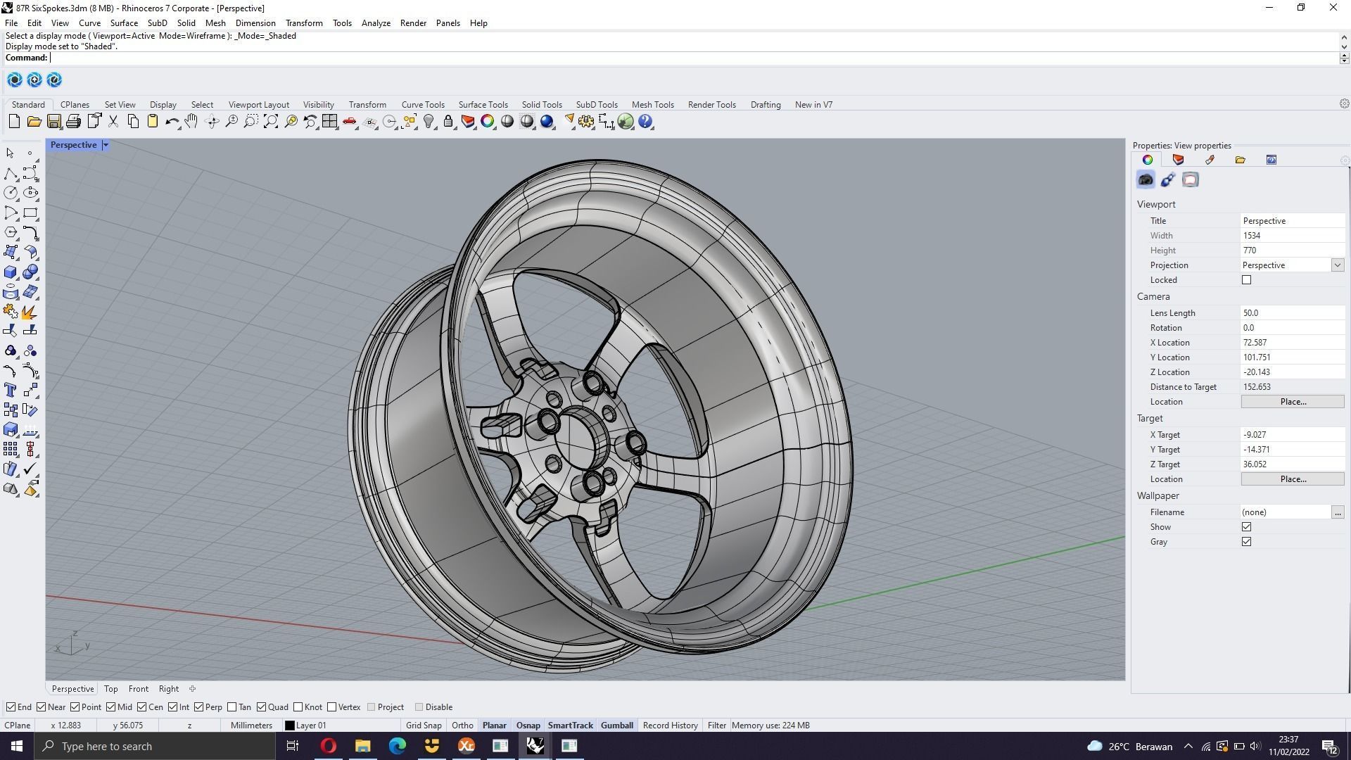 87R Racing Wheel Series  3D model_14