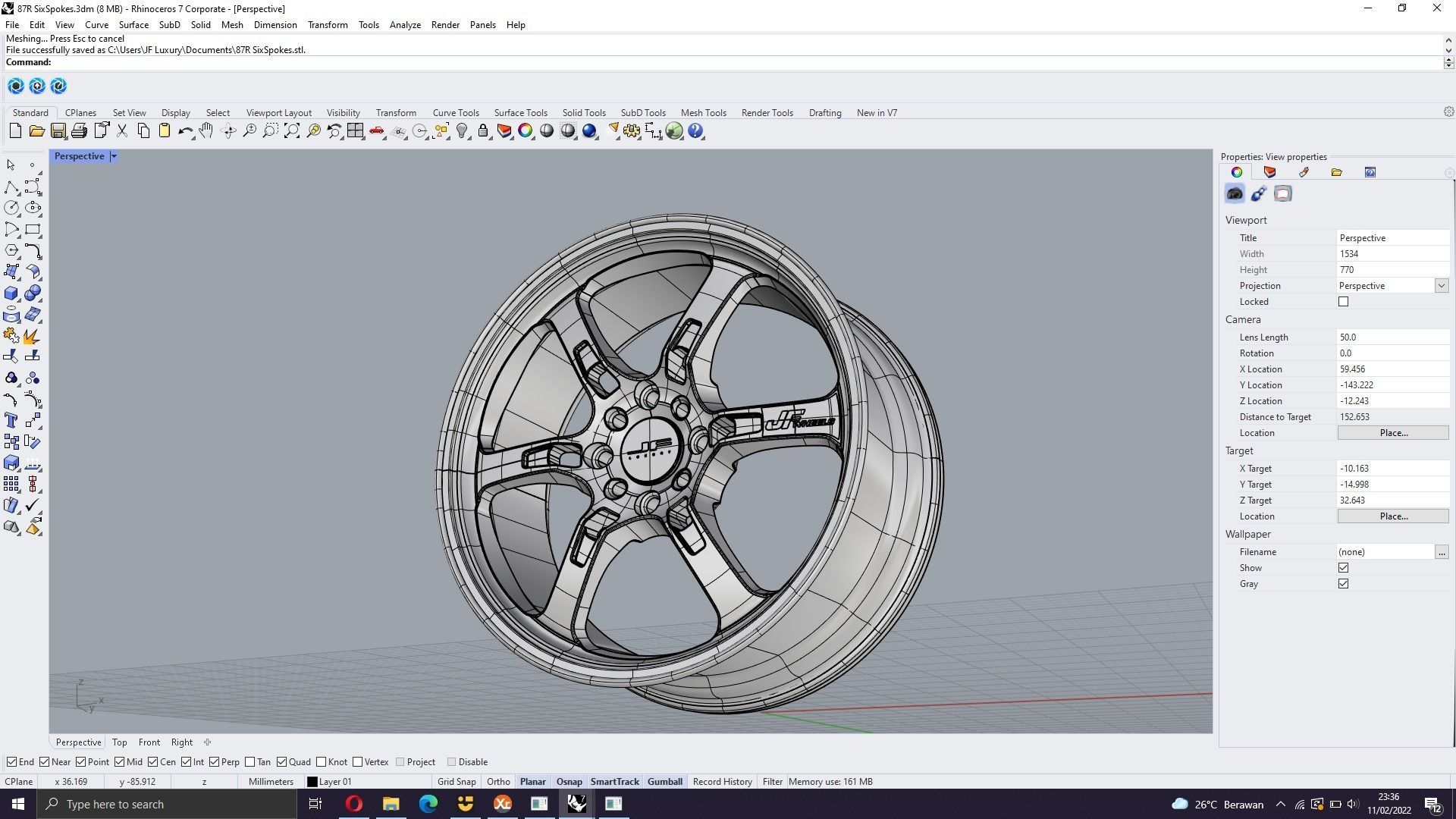 87R Racing Wheel Series  3D model_12