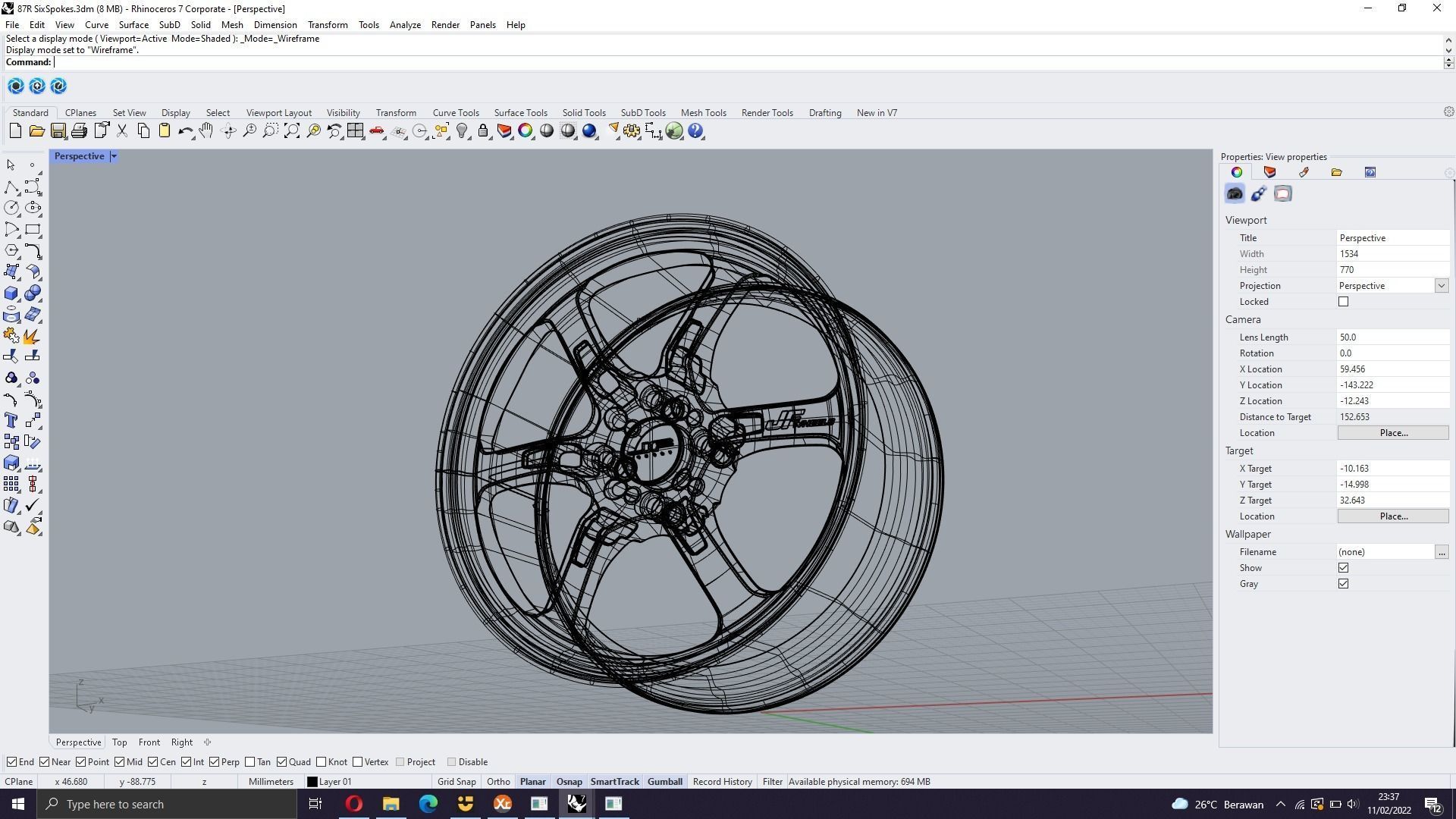 87R Racing Wheel Series  3D model_13