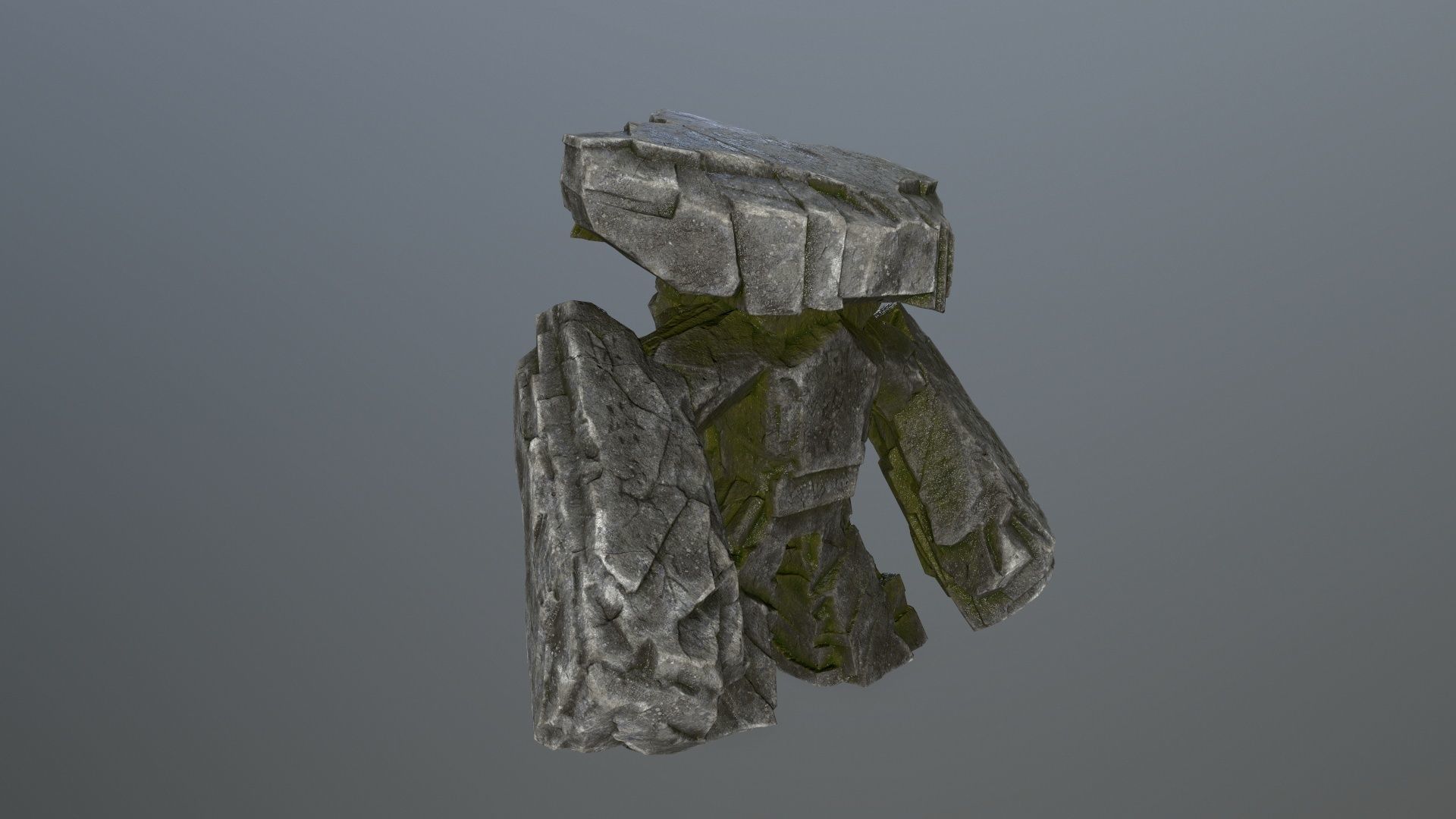 rock monster Low-poly 3D model_2