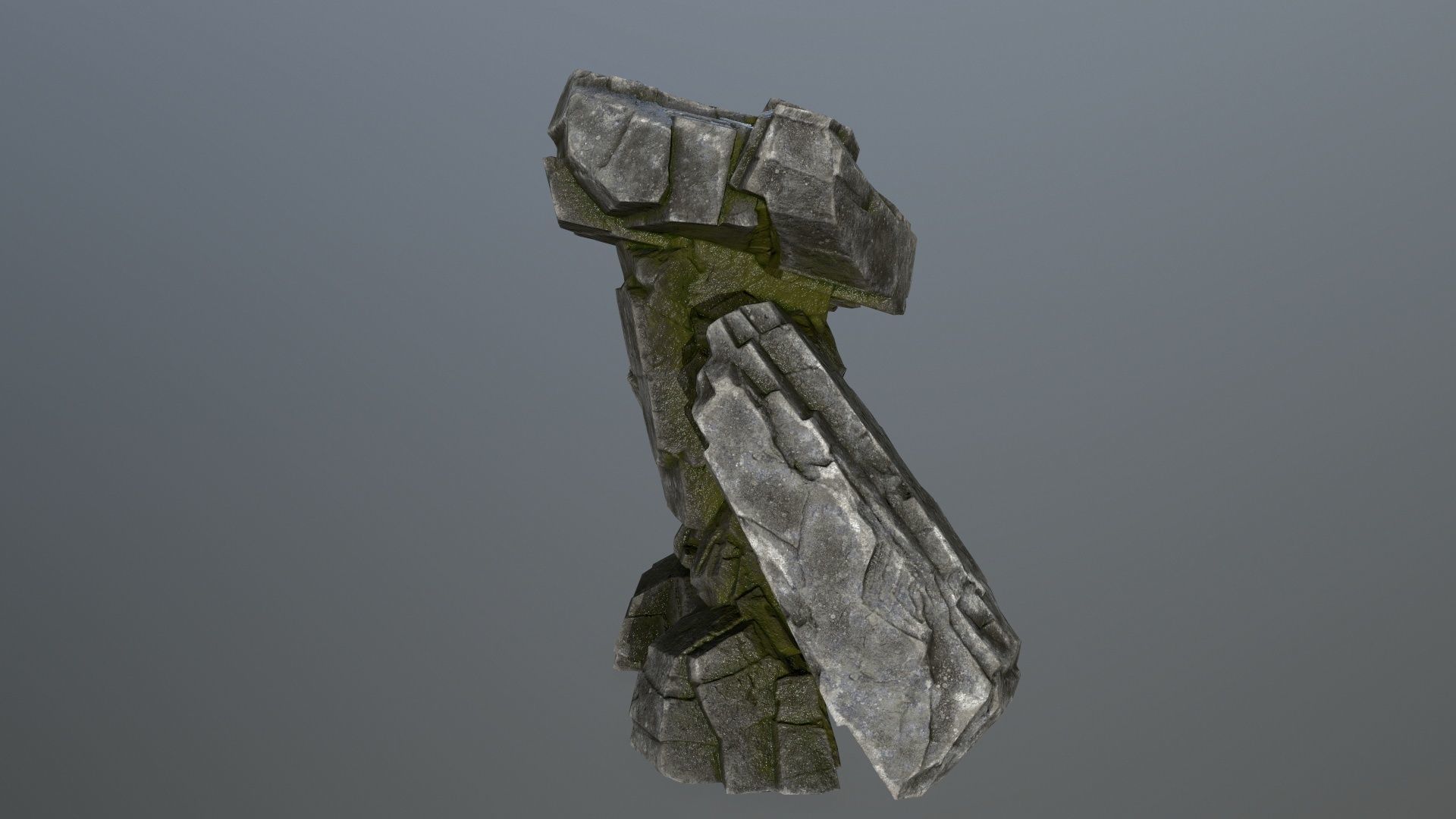 rock monster Low-poly 3D model_3