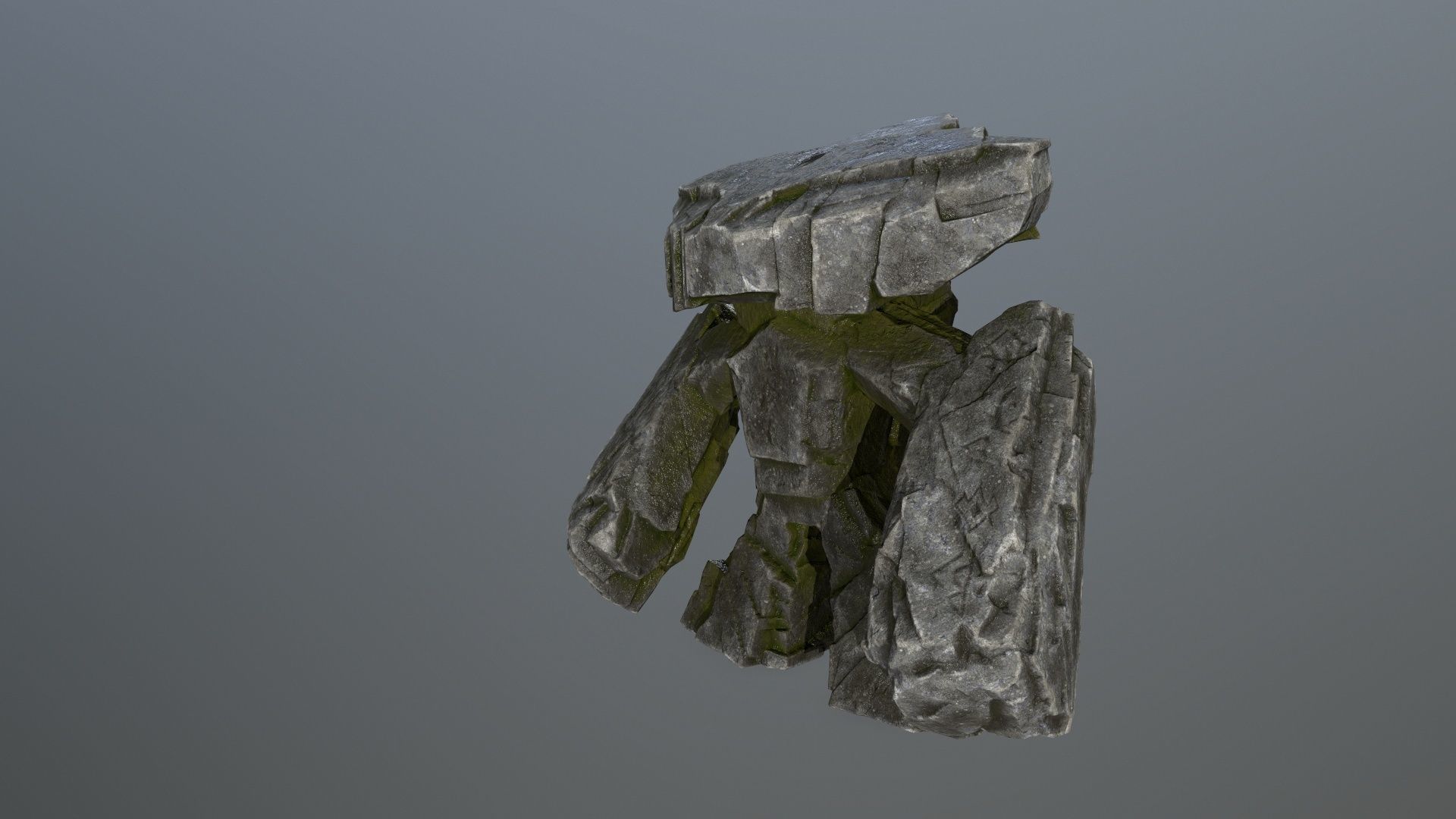 rock monster Low-poly 3D model_8