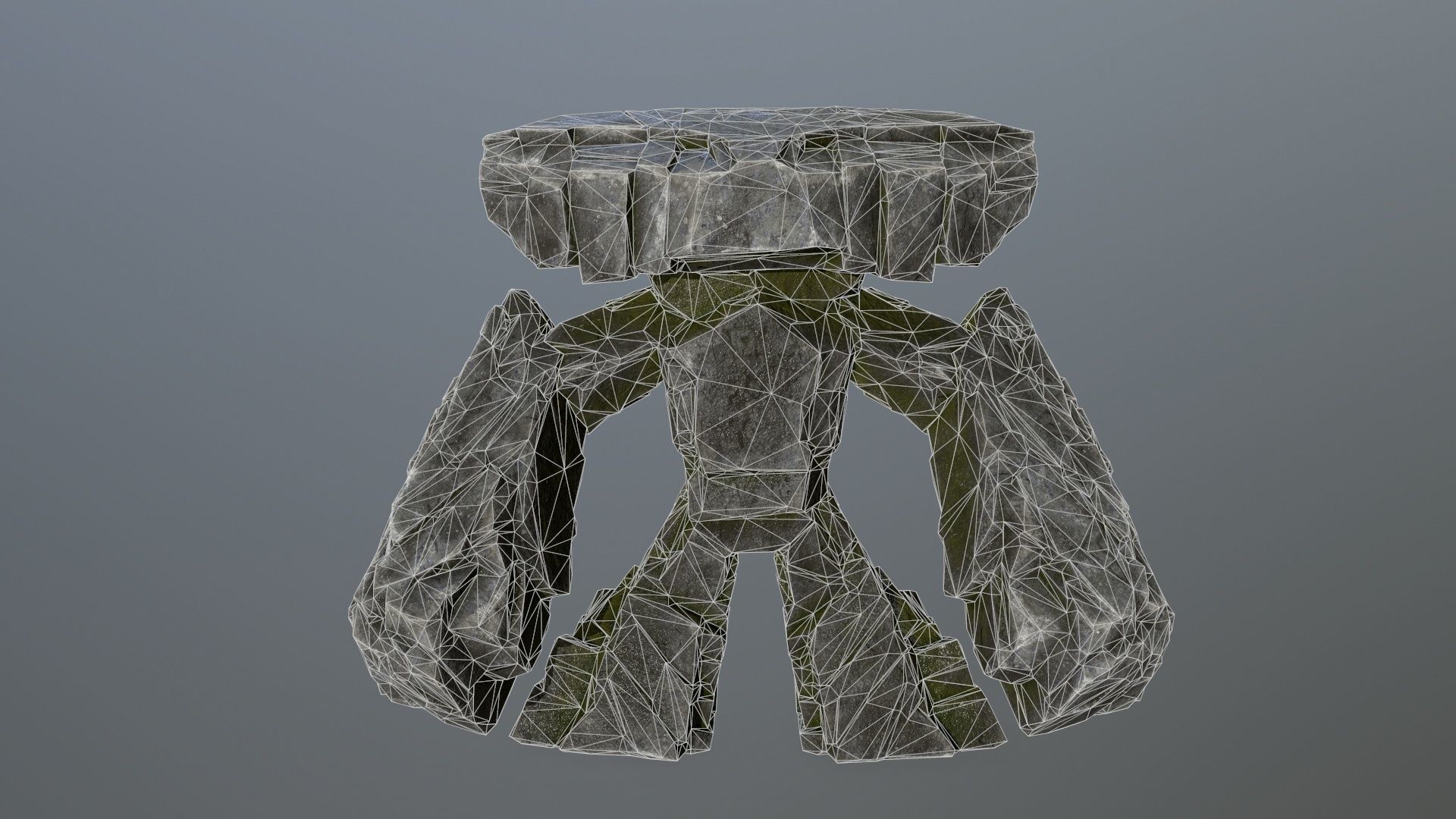 rock monster Low-poly 3D model_11