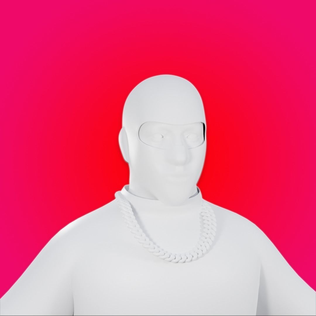 3D NFT BALACLAVA Stylized Character Free low-poly 3D model Free low-poly 3D model_2