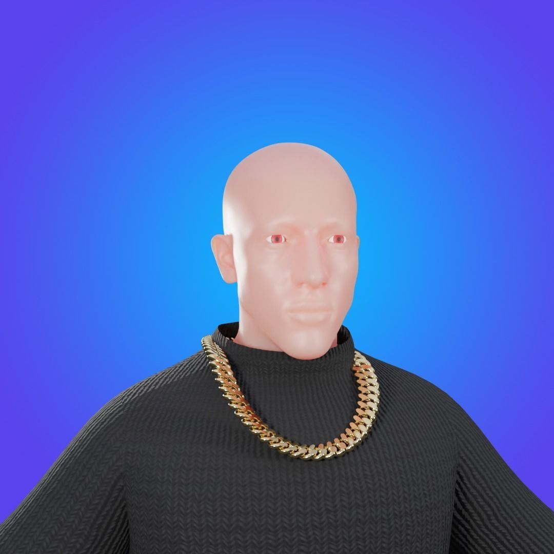 3D NFT BALACLAVA Stylized Character Free low-poly 3D model Free low-poly 3D model_15