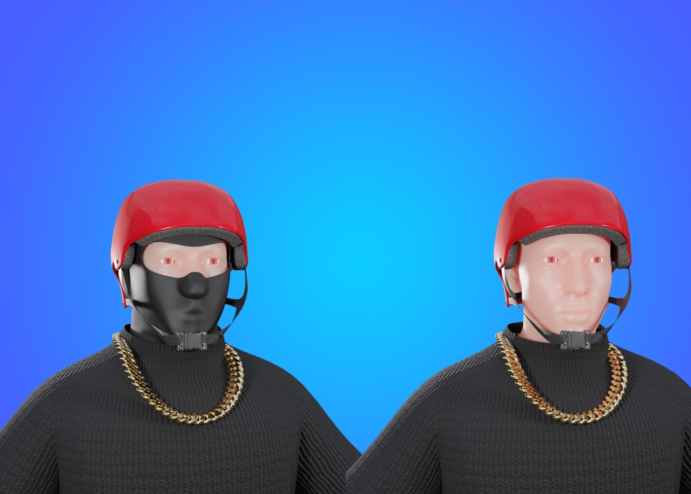 3D NFT BALACLAVA Stylized Character Free low-poly 3D model Free low-poly 3D model_11