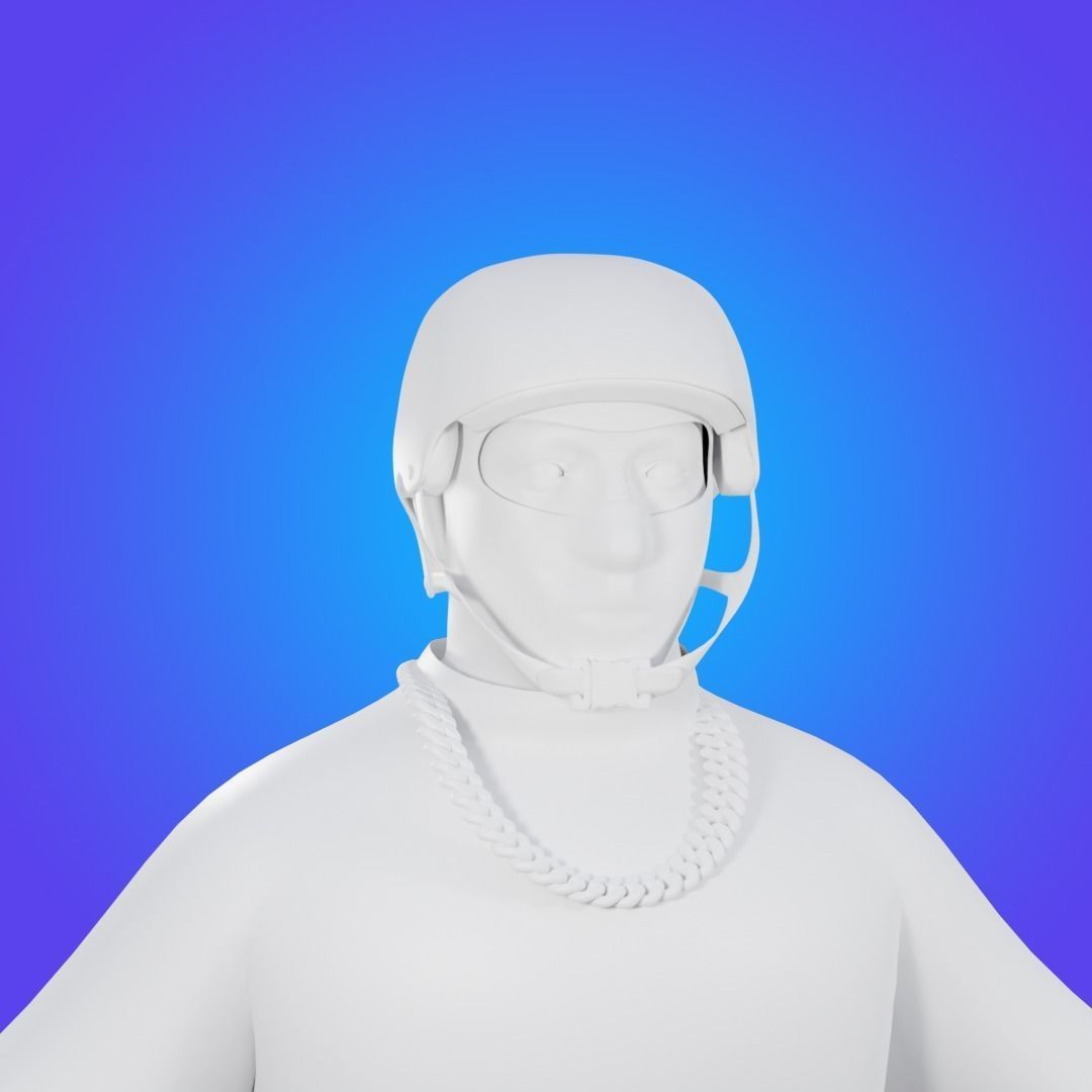 3D NFT BALACLAVA Stylized Character Free low-poly 3D model Free low-poly 3D model_17