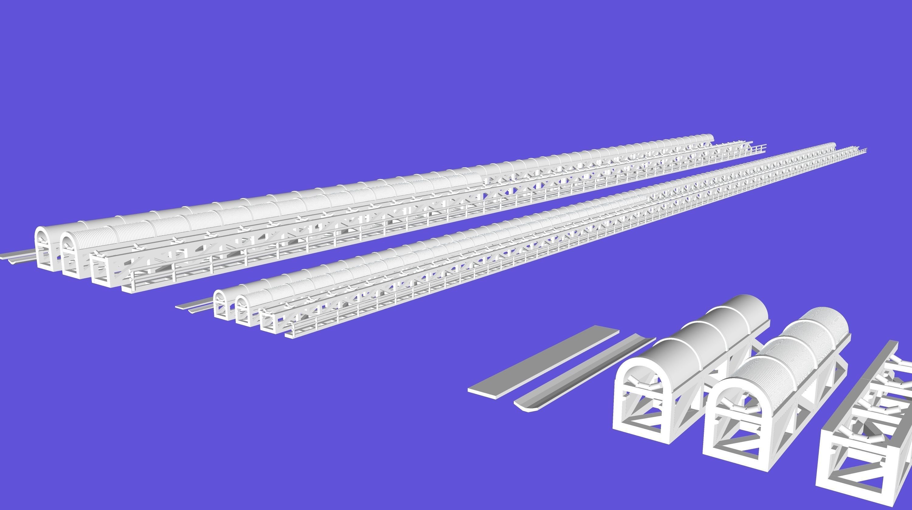 Mining Conveyor HO and N 3D Print 3D print model_5
