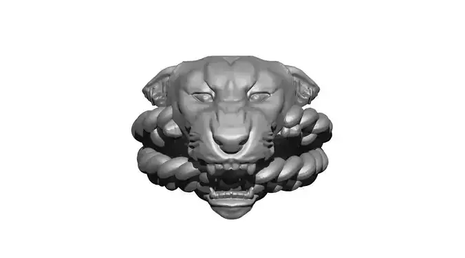 Roar Lion Ring with chain