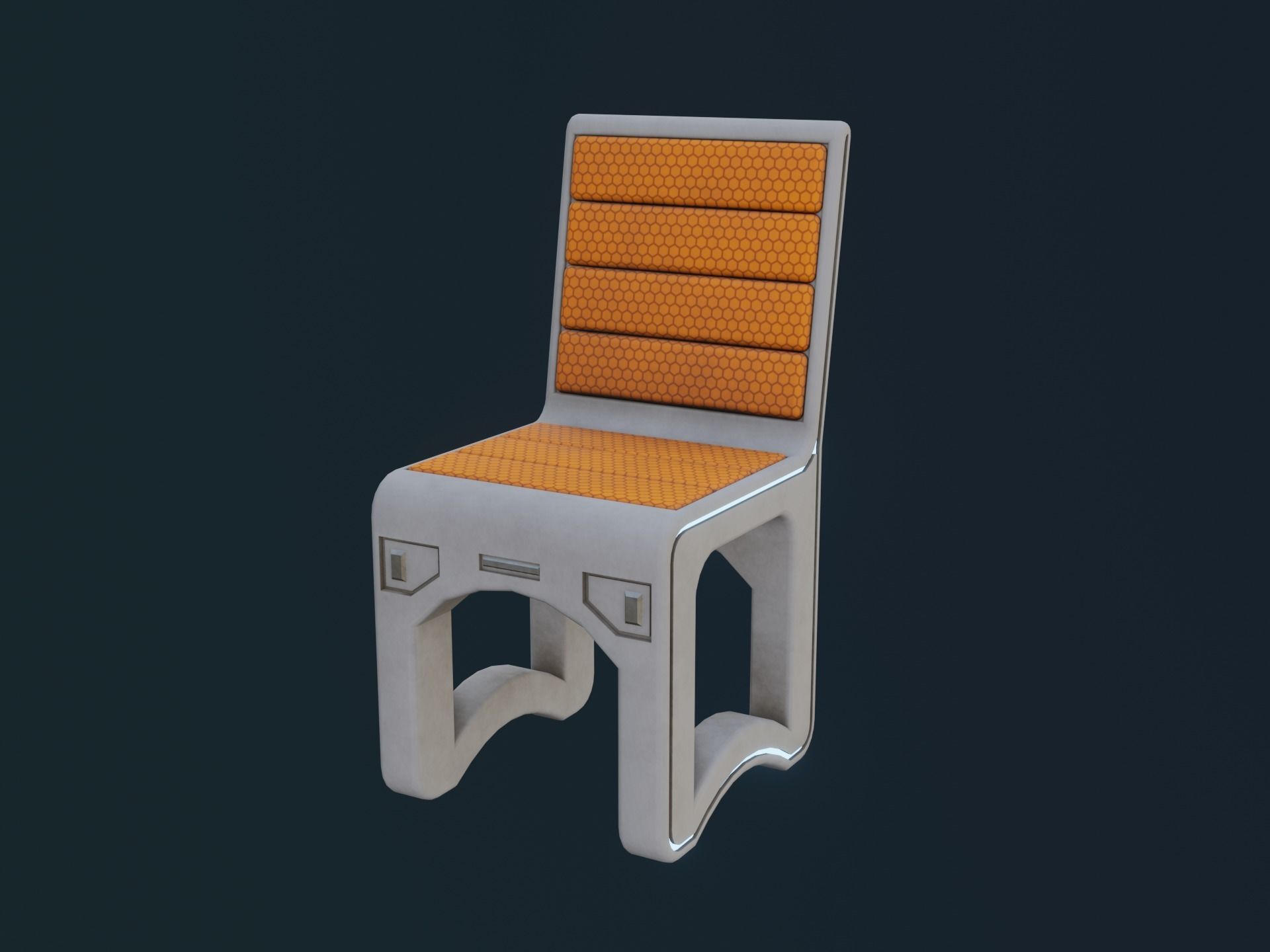 Sci-Fi Chair Low-poly 3D model_21