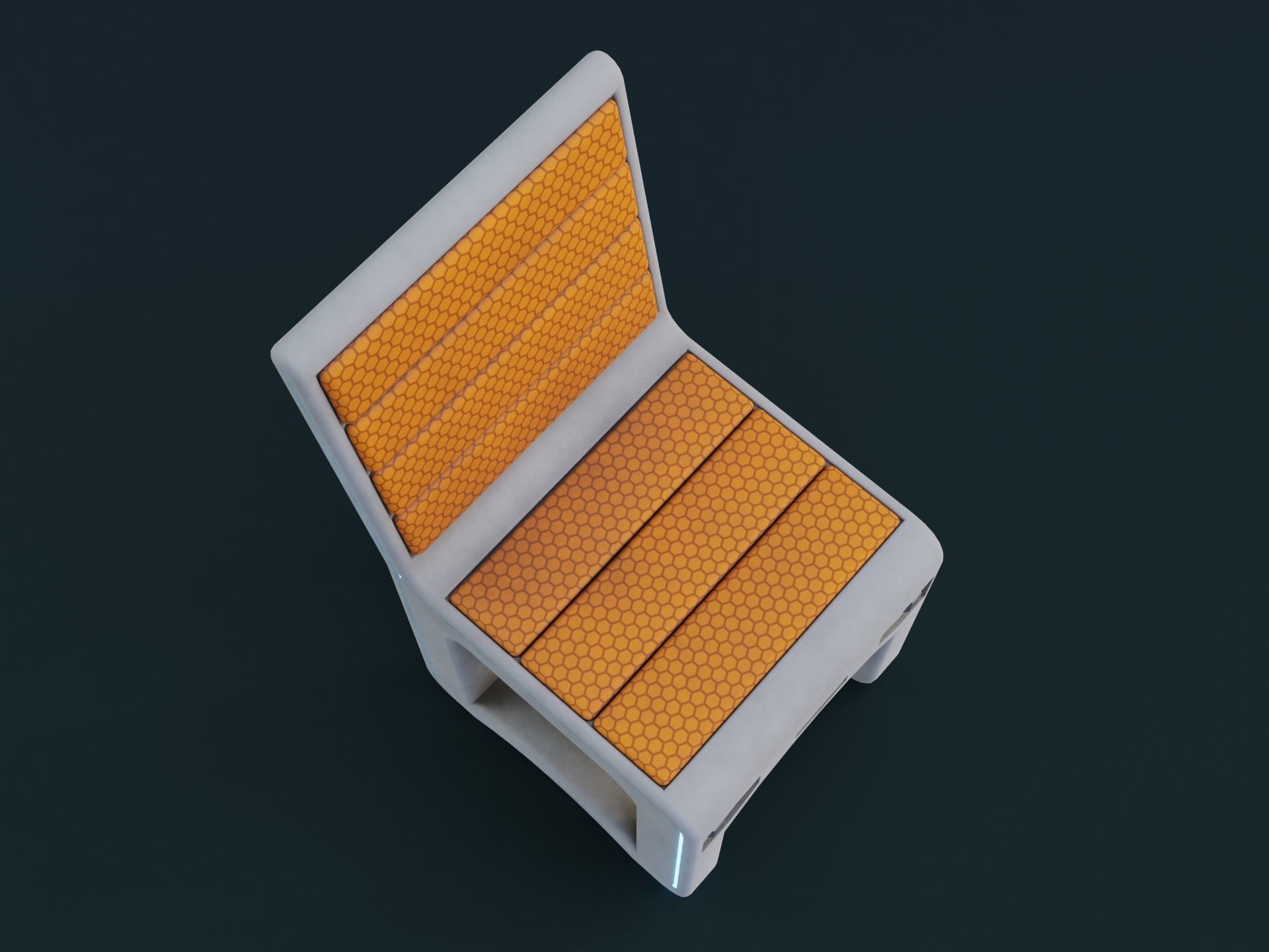 Sci-Fi Chair Low-poly 3D model_9