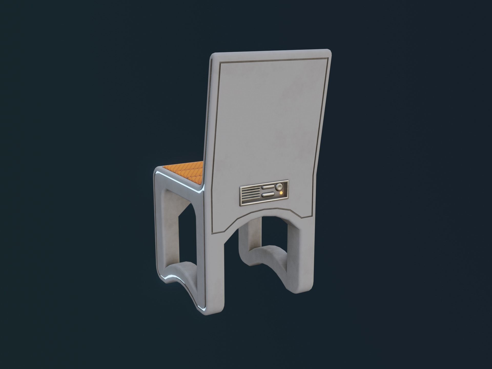 Sci-Fi Chair Low-poly 3D model_18