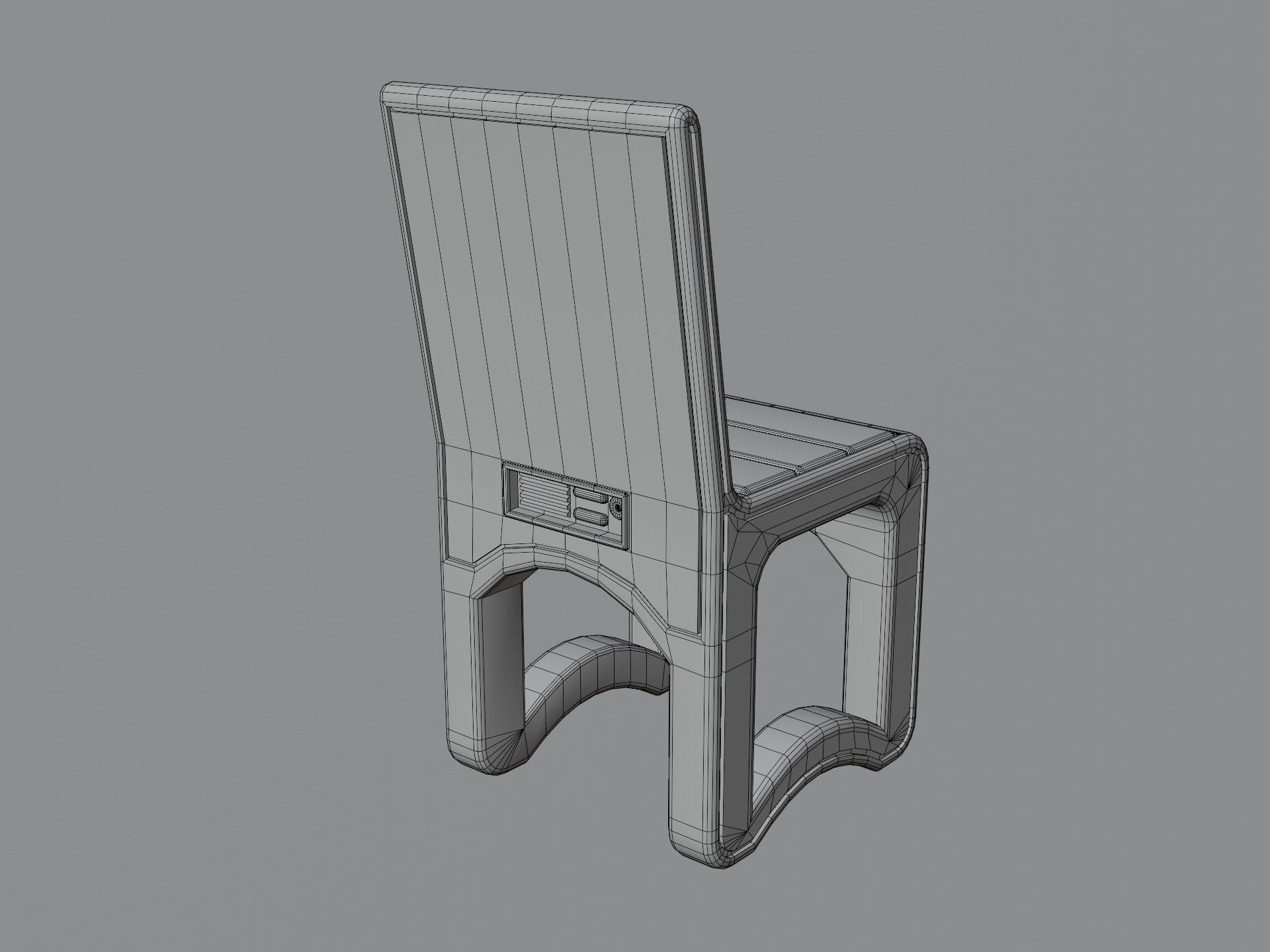 Sci-Fi Chair Low-poly 3D model_11