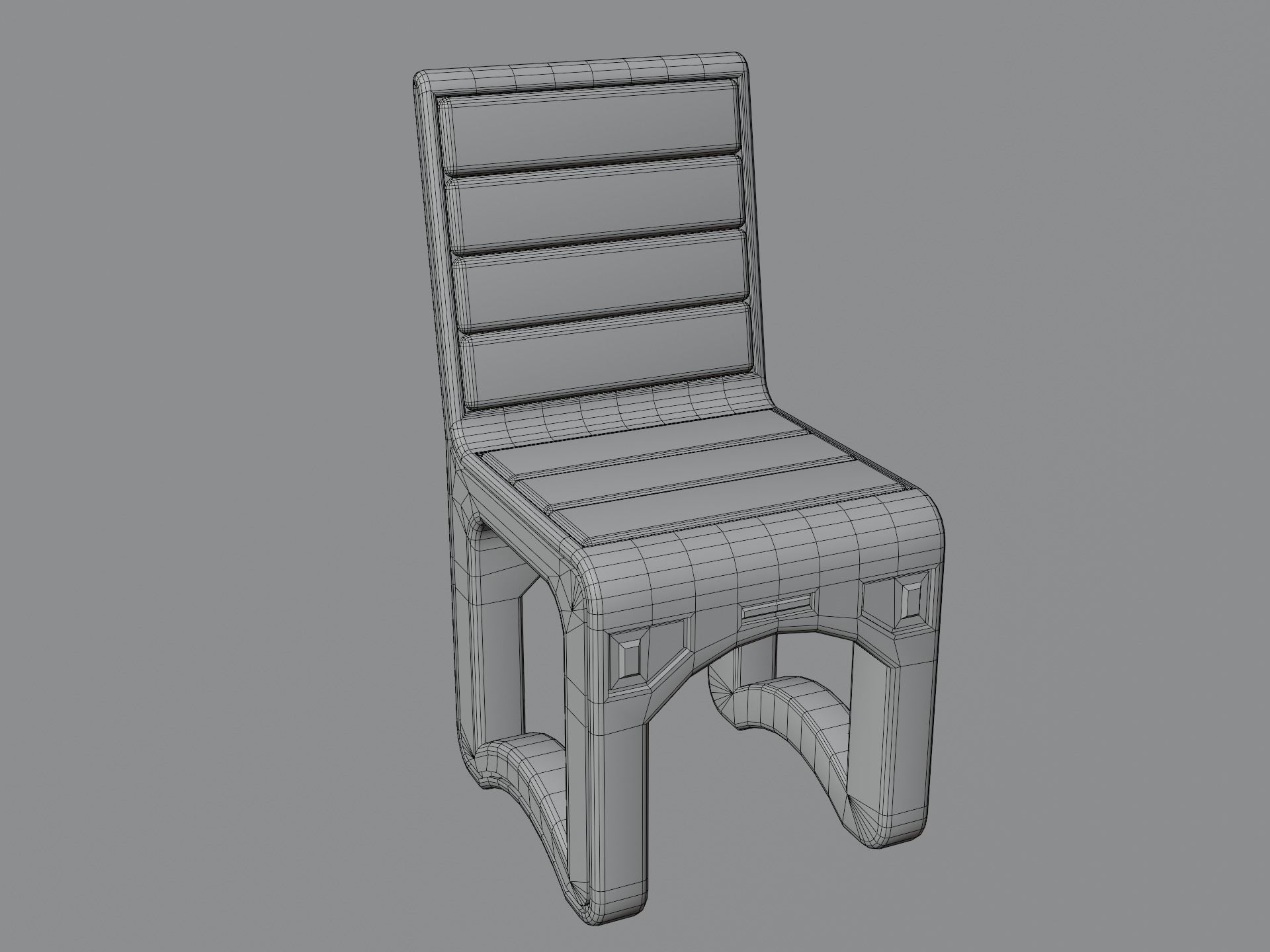 Sci-Fi Chair Low-poly 3D model_10
