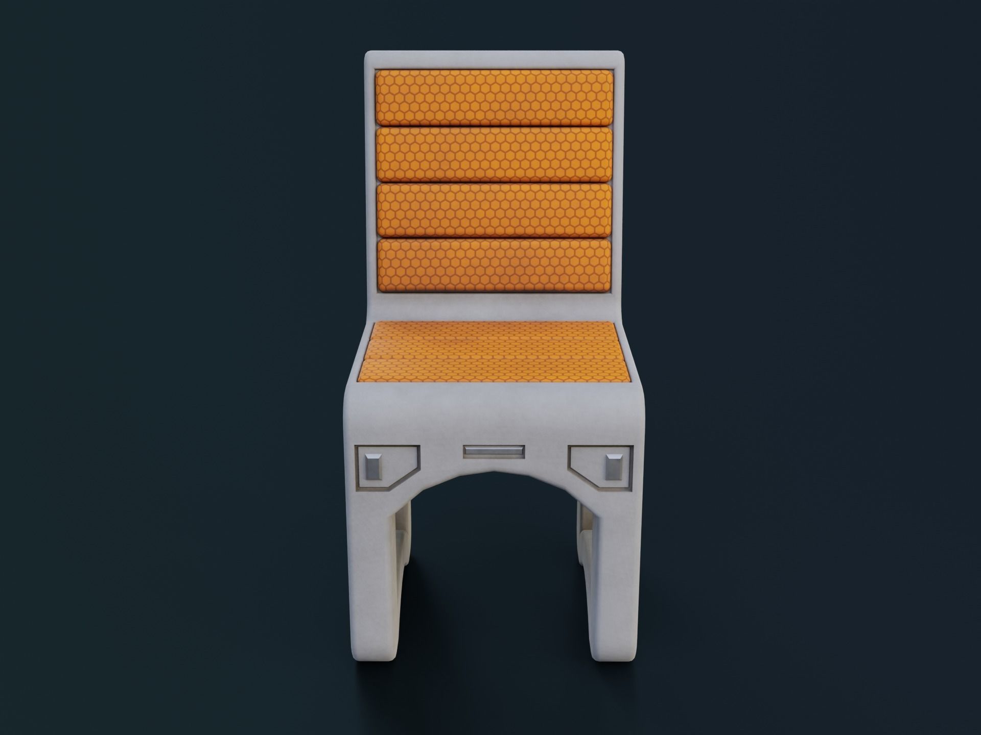 Sci-Fi Chair Low-poly 3D model_3