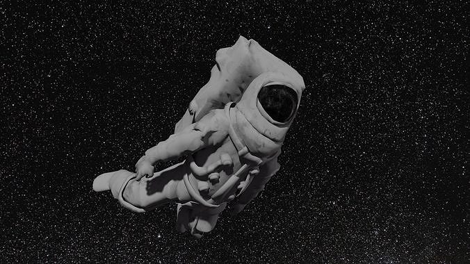 rocketman space guy suit Low-poly 3D model