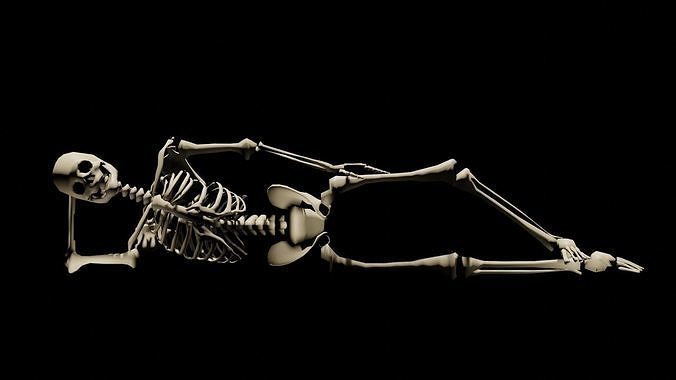 Spooky Lowpoly Skeleton Character Free low-poly 3D model