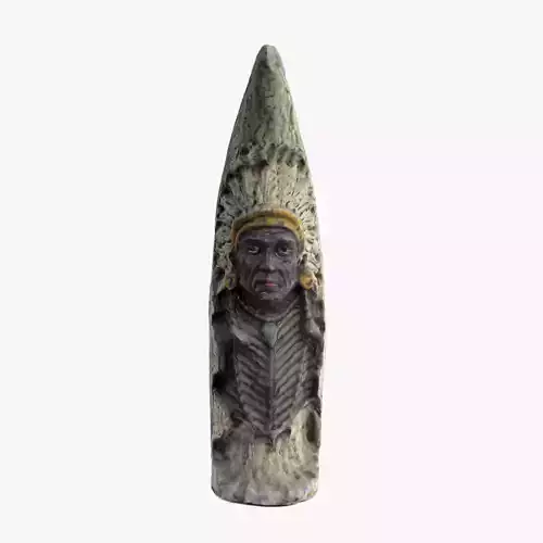 Red Indian Statue 3D model
