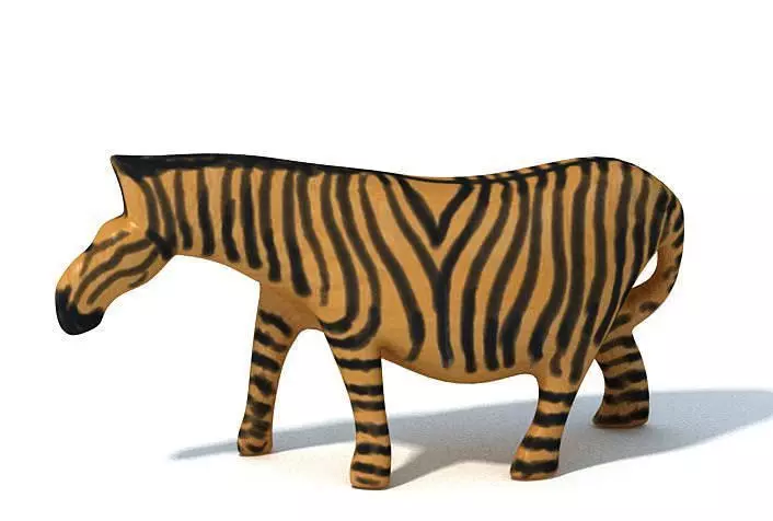 Zebra Statuette 3D model_0