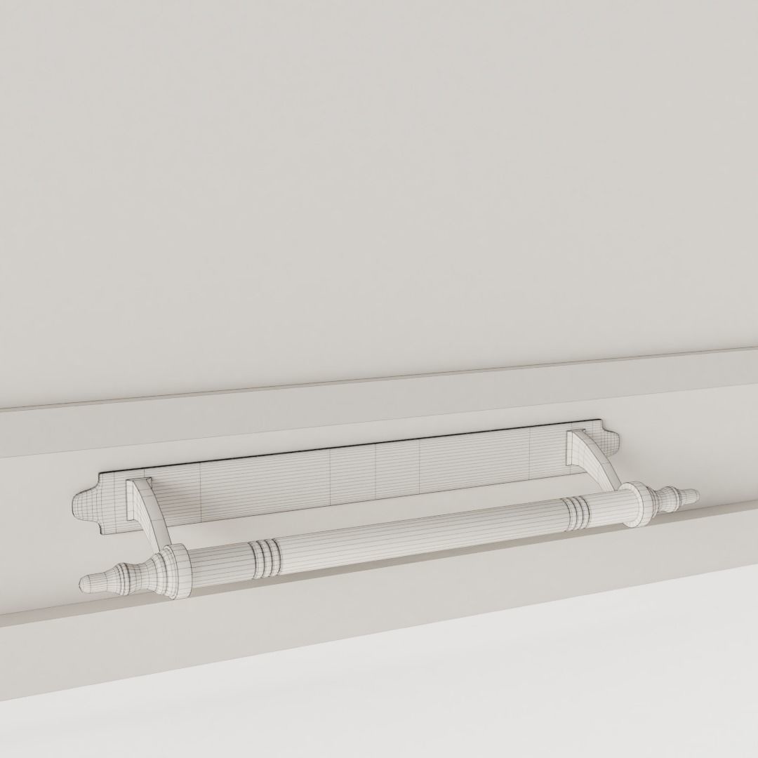 Triple Sash Window 3D model_5