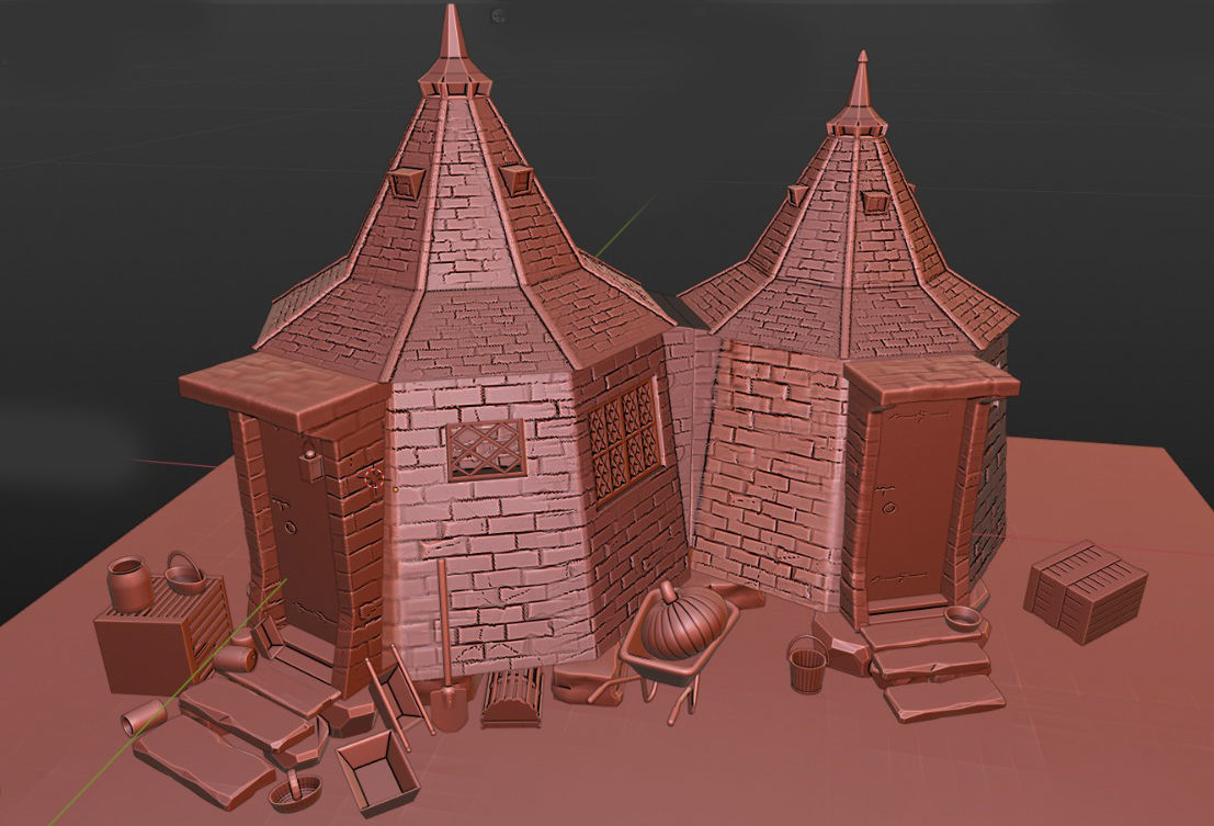 RUBEUS HAGRID HUT 3D print model_7
