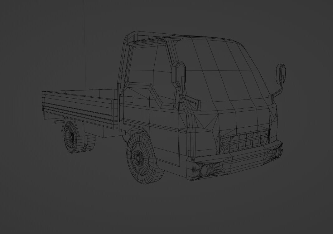 Kia Frontier 2000 Low-poly 3D model_4