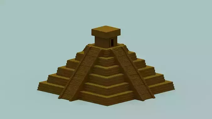 Voxel Maya Pyramid 3D model