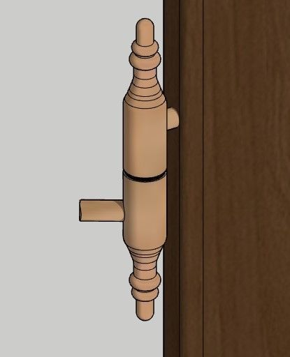 Dresser wooden box 3D model_10