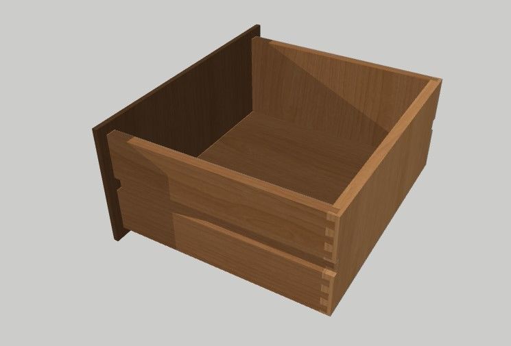 Dresser wooden box 3D model_6