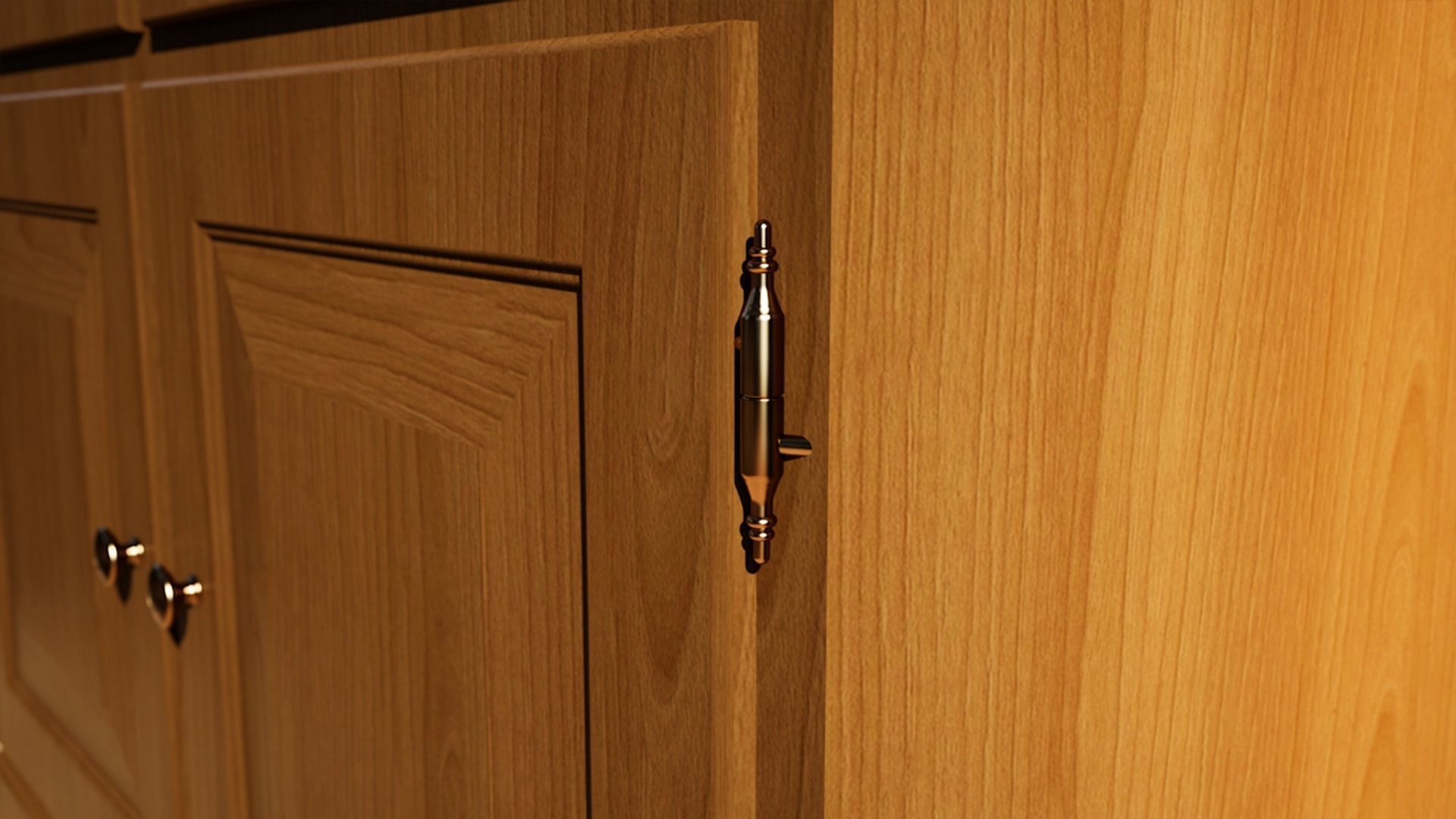 Dresser wooden box 3D model_2