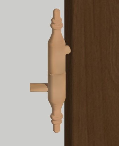 Dresser wooden box 3D model_11