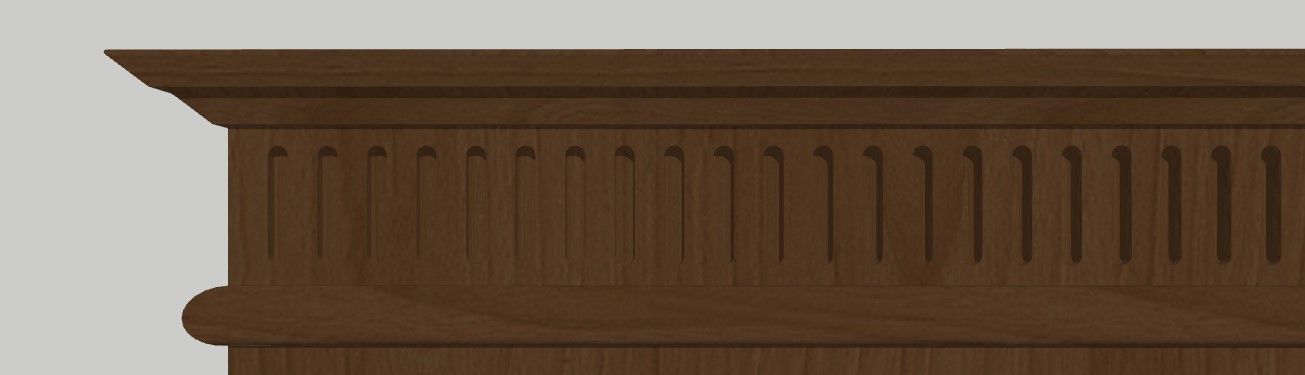 Dresser wooden box 3D model_15