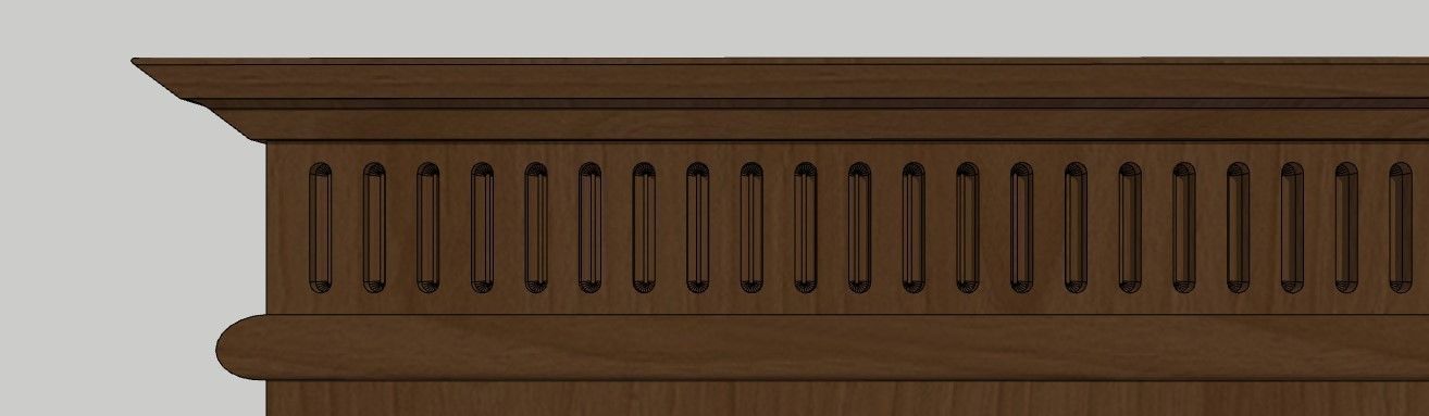 Dresser wooden box 3D model_14