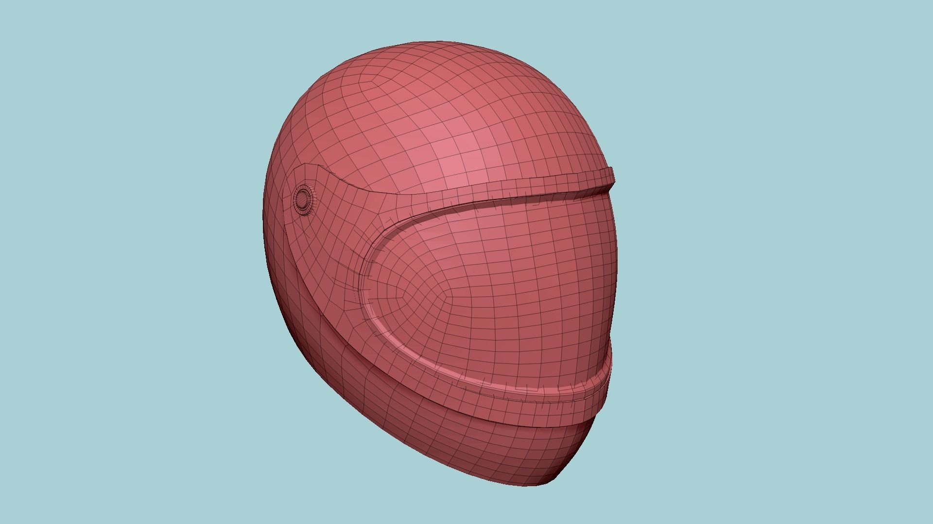 Cartoon Helmet Kart A02 Blue - Character Design Low-poly 3D model_14