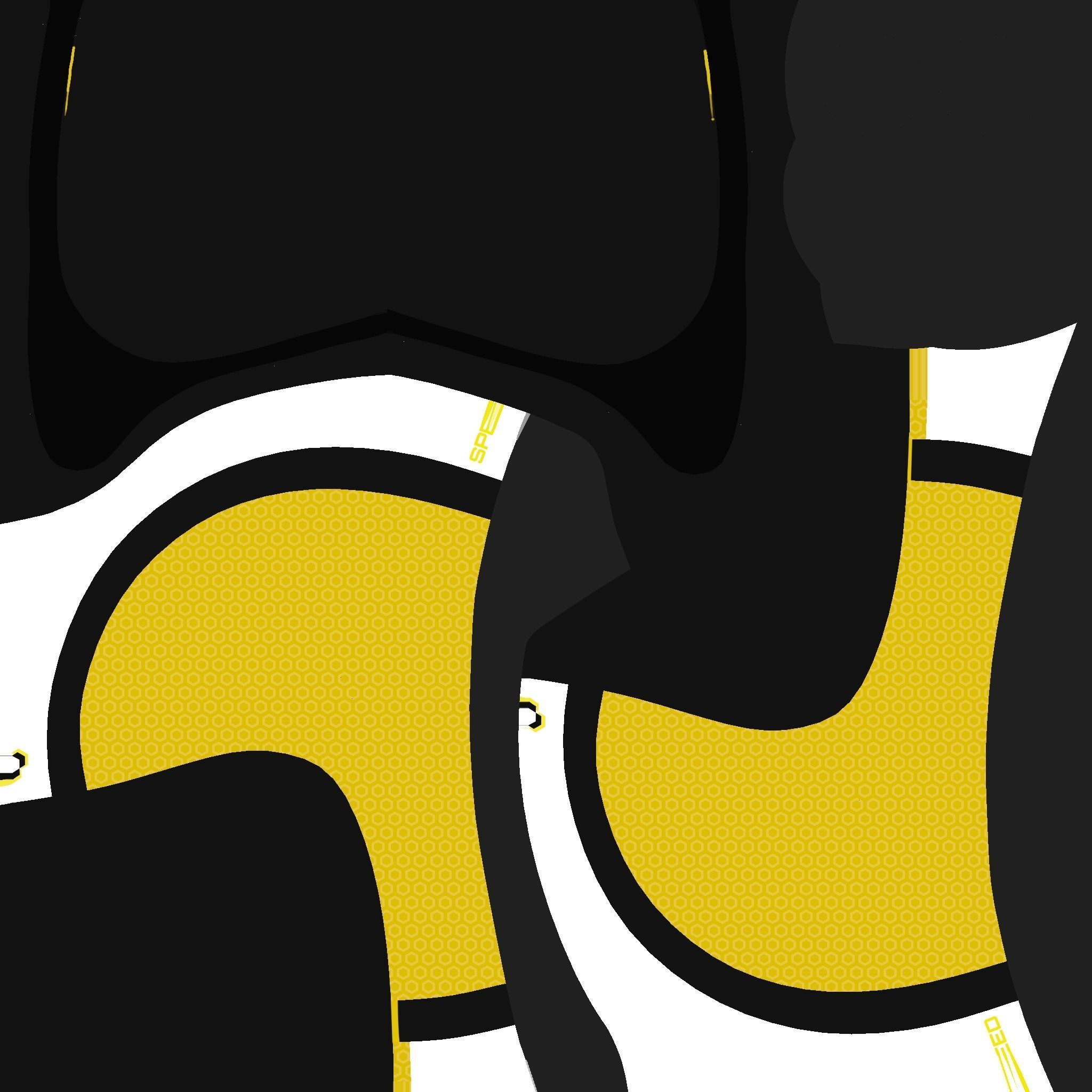 Cartoon Helmet Kart A03 Yellow - Character Design Low-poly 3D model_17