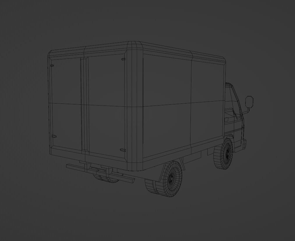 Kia Frontier 2000 Box Low-poly 3D model_3